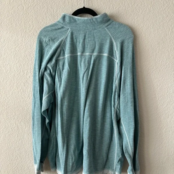 Tommy Bahama Seafoam Quarter-Zip Pullover - Picture 4 of 4